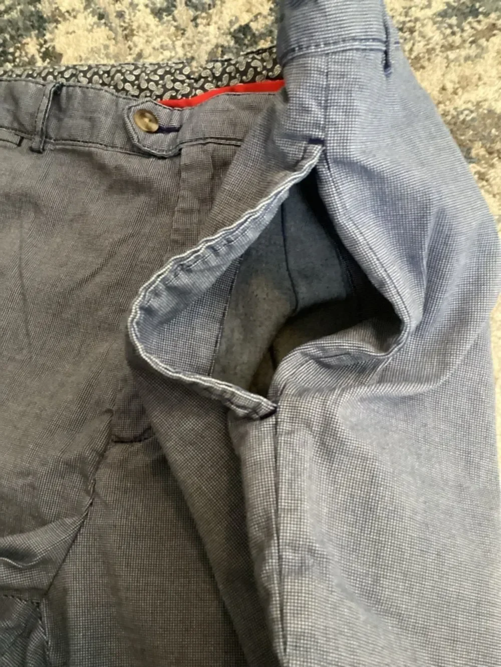Mens Cremieux Chambray Shorts Size 38